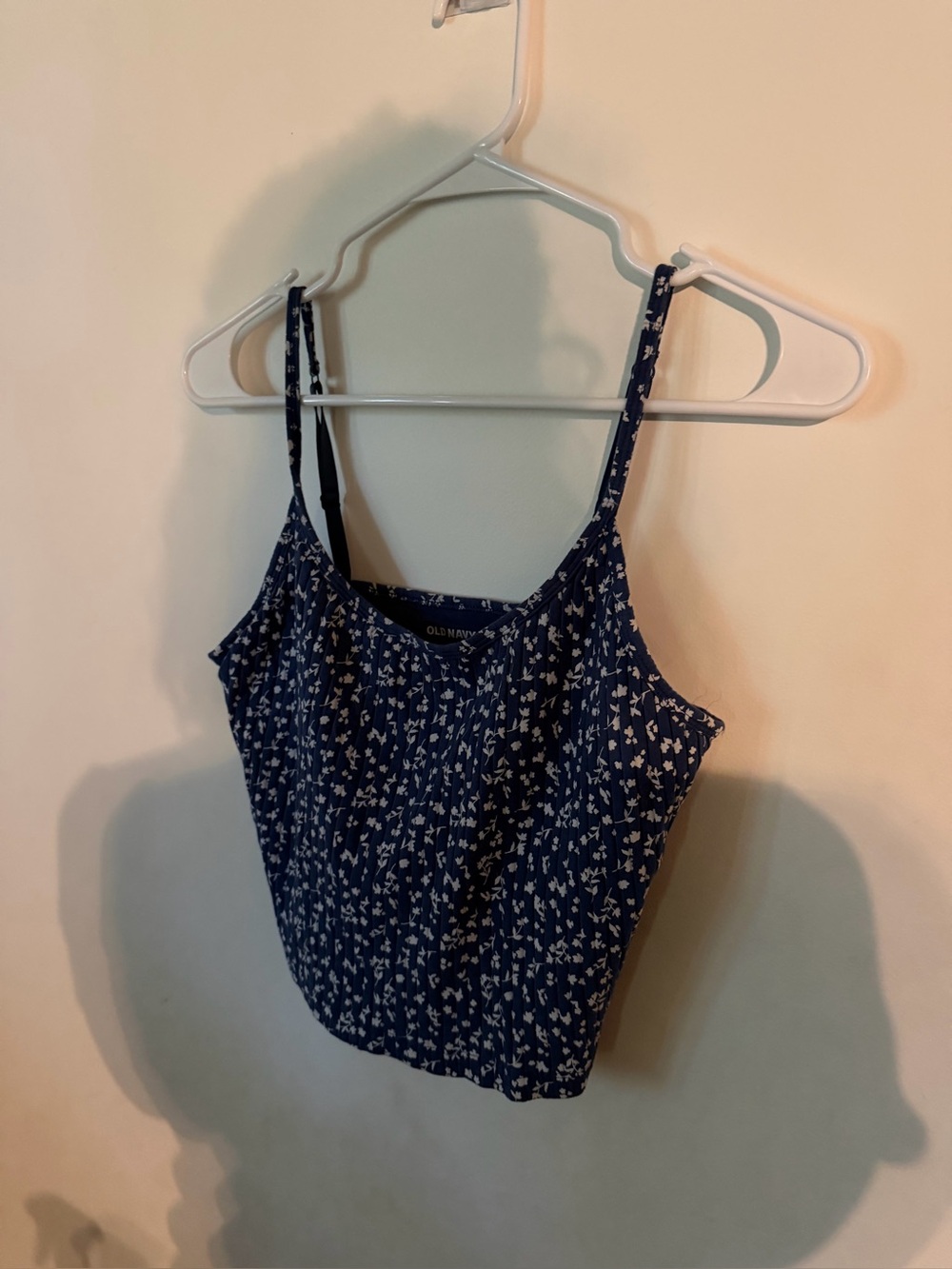 Old Navy Navy Blue Floral Cami Bra Tank Top